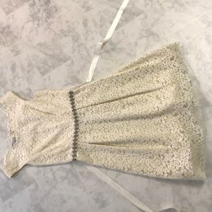 Rickie Freeman Teri John White Lace Dress size 6